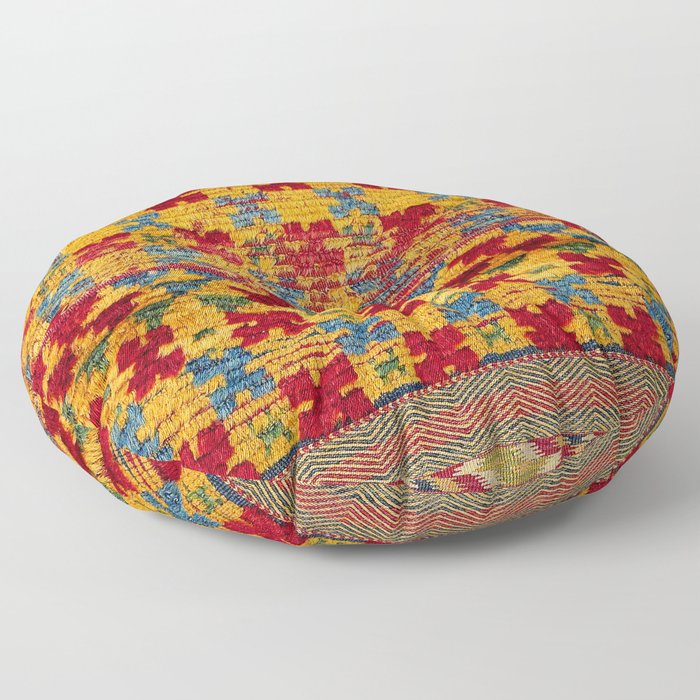 Ait Ouaouzguite Berber Antique Moroccan Saddle Rug Print Floor Pillow
