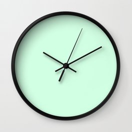 Pale Green Summermint Pastel Green Mint Wall Clock