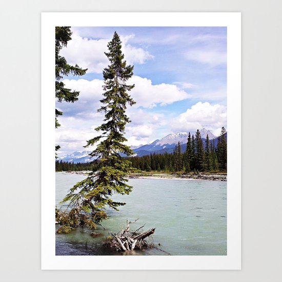 Alberta River Landscape Art Print