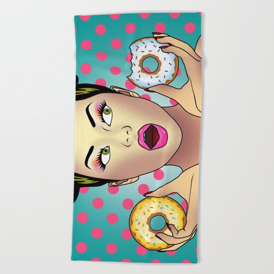 sweet portrait Beach Towel