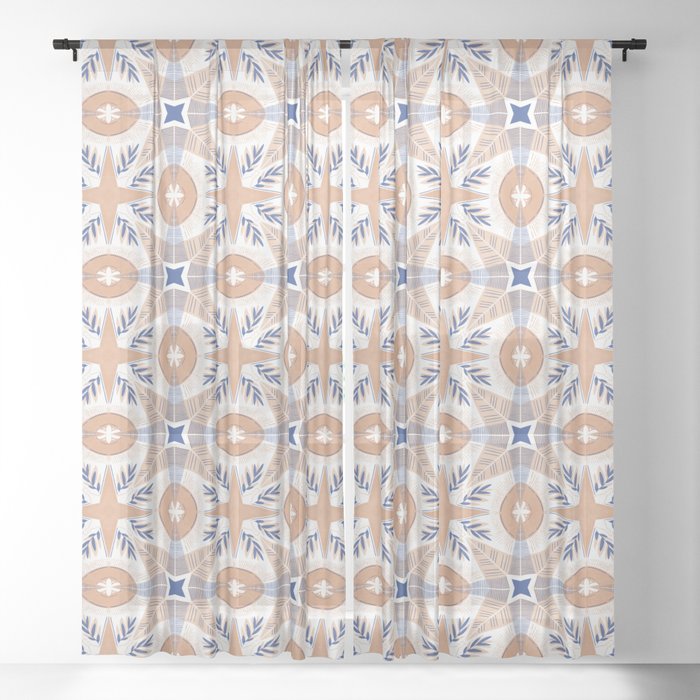 Summer Tile BP 24 Sheer Curtain