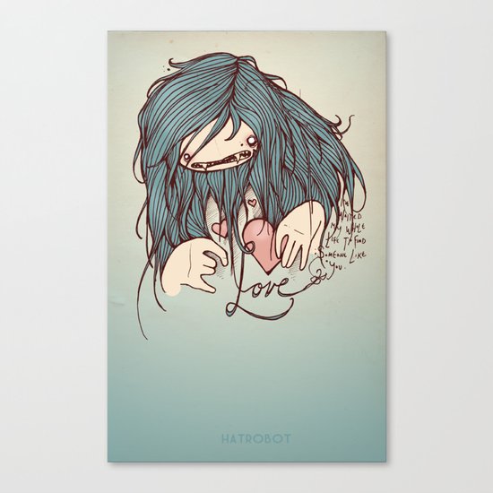Love is never easy Canvas Print
