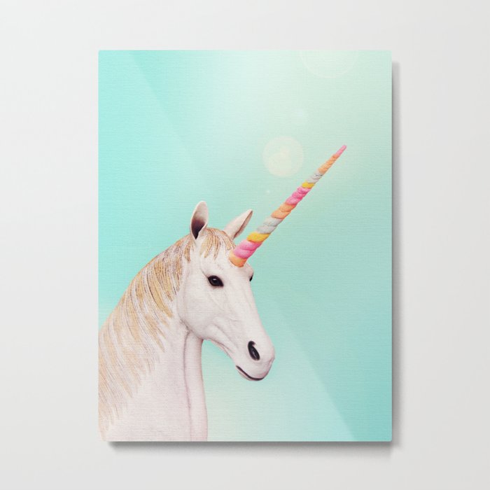 Marshmallow Unicorn Metal Print