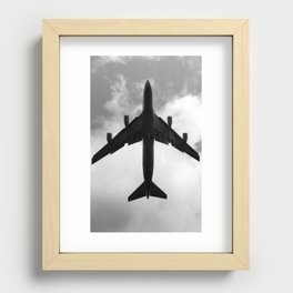 airplane in the sky Recessed Framed Print