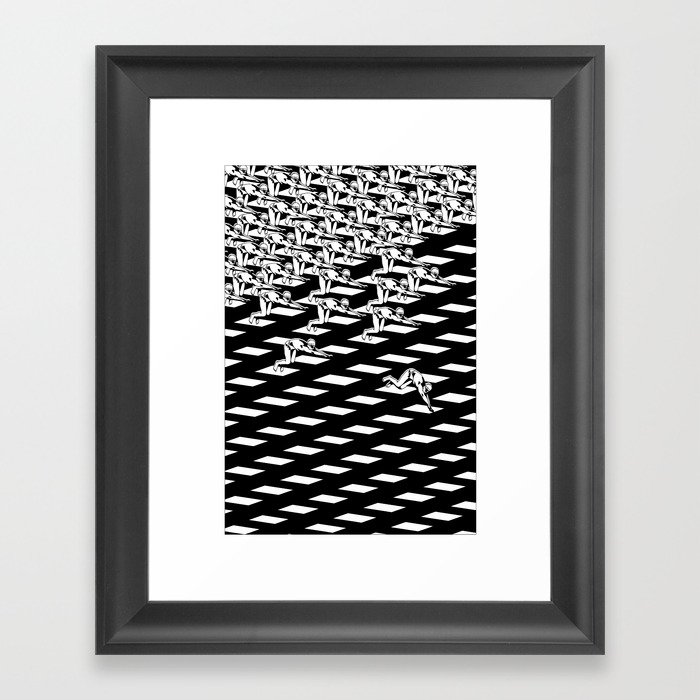 Swimmers Framed Art Print