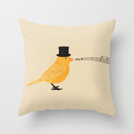 Classical Canary Throw Pillow