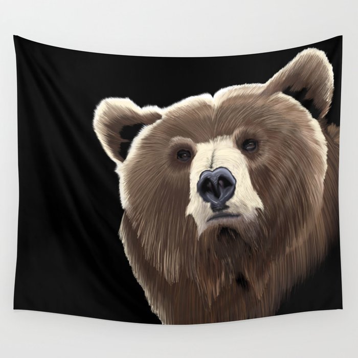 Grizzly Bear Wall Tapestry