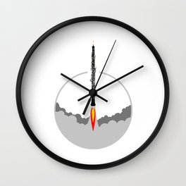 Oboe rocket Wall Clock