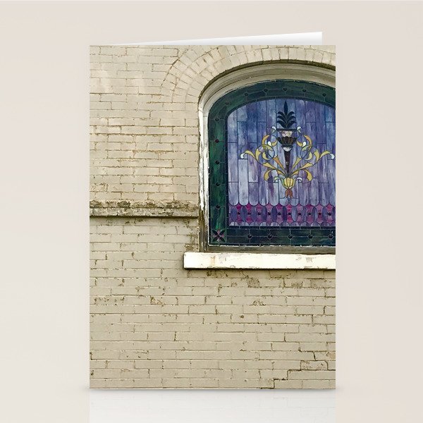 Stain glass window, Salt Lake City Stationery Cards by Katharine Bruce