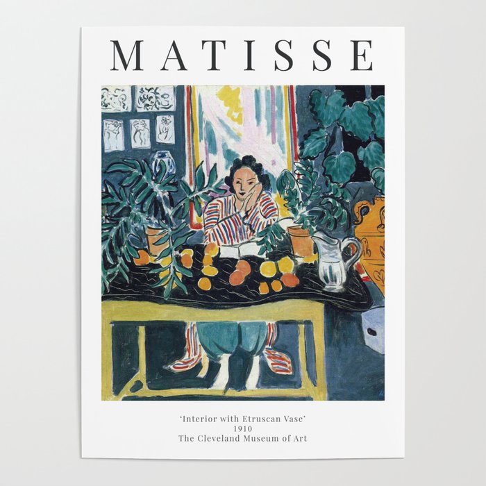 Interior with Etruscan Vase - Henri Matisse - Exhibition Poster Poster