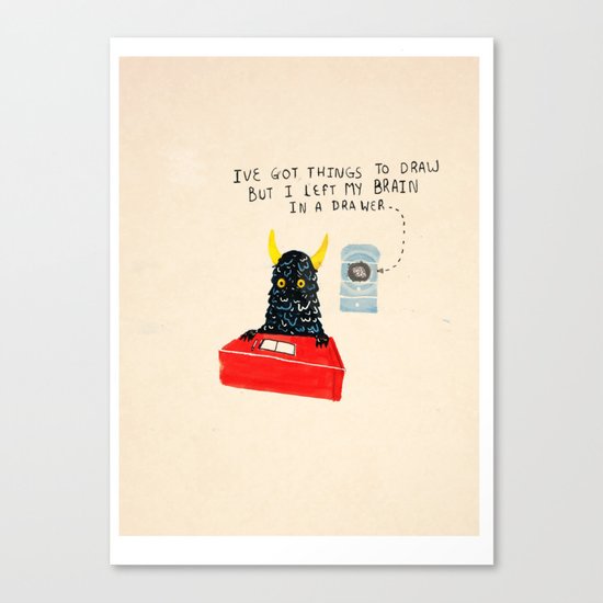 Silly Rhyme doodles Canvas Print