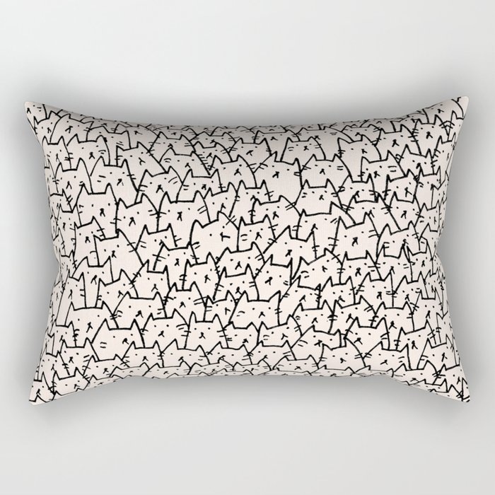 A Lot of Cats Rectangular Pillow