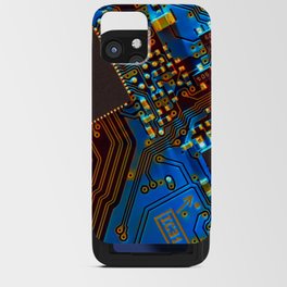 Electronic circuit board close up.  iPhone Card Case