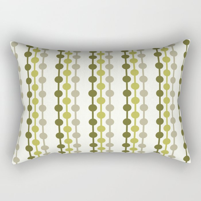 Droplets Pattern - Fresh Lime Abstract Rectangular Pillow