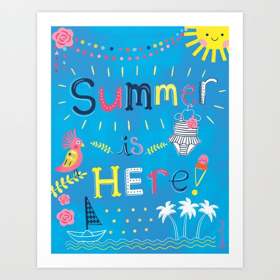 Summer is HERE! Let's beach it up! Art Print