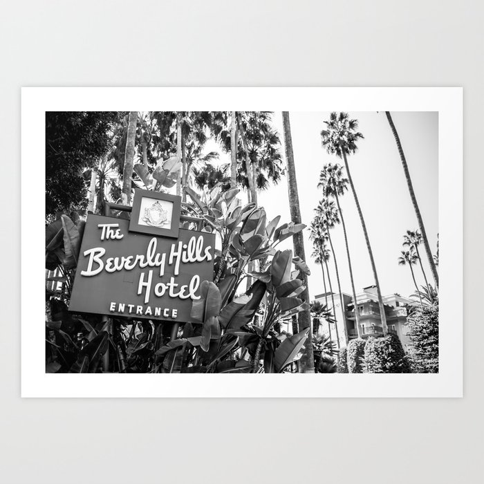 Beverly Hills Hotel Sign Entrance Art Print
