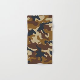 Brown Army Camo Camouflage Pattern Hand & Bath Towel