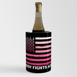 Nobody Fights Alone Breast Cancer Awareness Wine Chiller