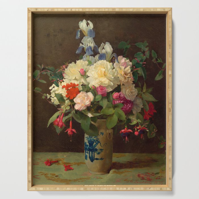 Vase of Flowers, 1875 by George Cochran Lambdin Serving Tray