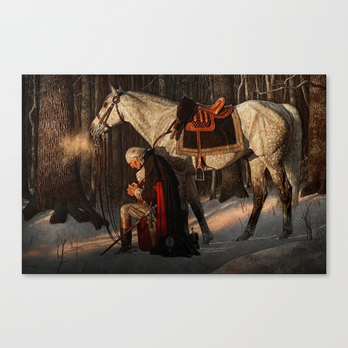 George Washington A Prayer at Valley Forge Canvas Print