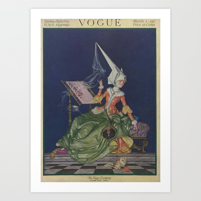 Vintage Fashion Magazine Cover March 1917 Art Print
