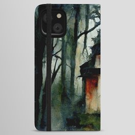 Haunted Forest Cottage iPhone Wallet Case