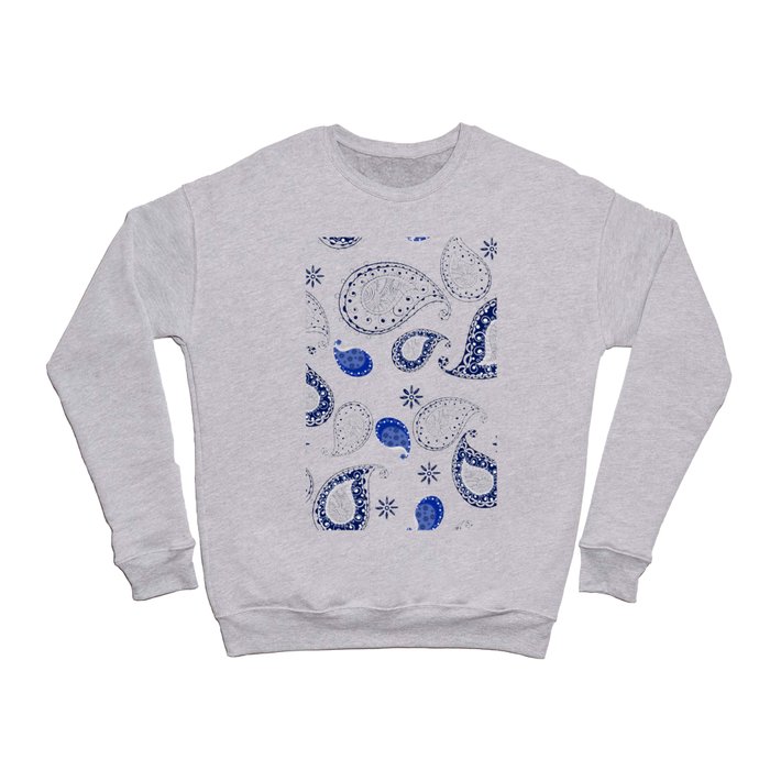 Paisley indigo,bohemian pattern Crewneck Sweatshirt