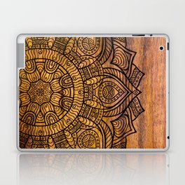 Mandala on Wood Laptop & iPad Skin
