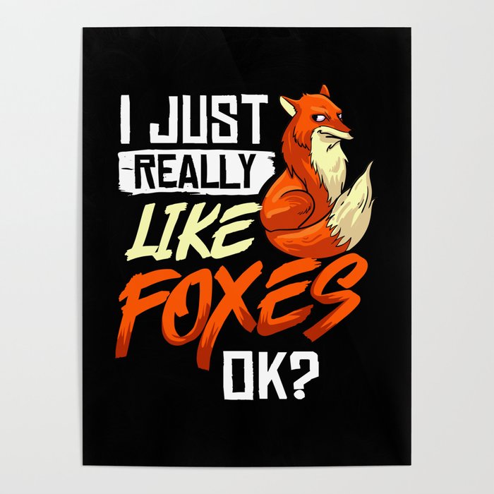 Red Foxes Fennec Fox Animal Funny Cute Poster