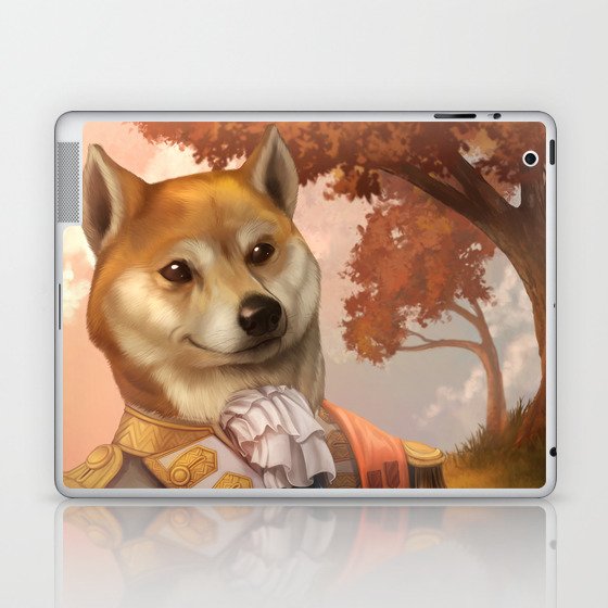 Royal Shiba Dog Portrait Laptop & iPad Skin