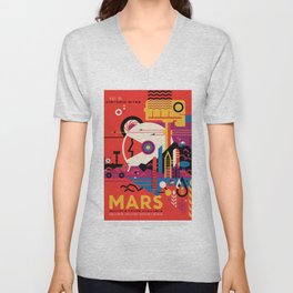 NASA Visions of the Future - Mars Tours V Neck T Shirt