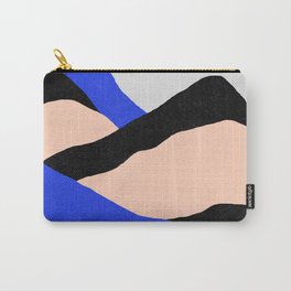 Climb Carry-All Pouch | Sky, Abstract, Hill, Mountain, Nude, Peach, Cobalt, Nature, Blue, Painting 