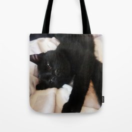 awake kitten Tote Bag