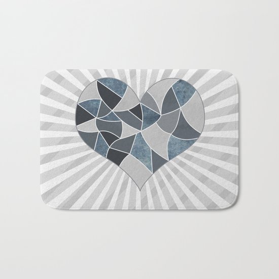Heart . Patchwork .2 Bath Mat