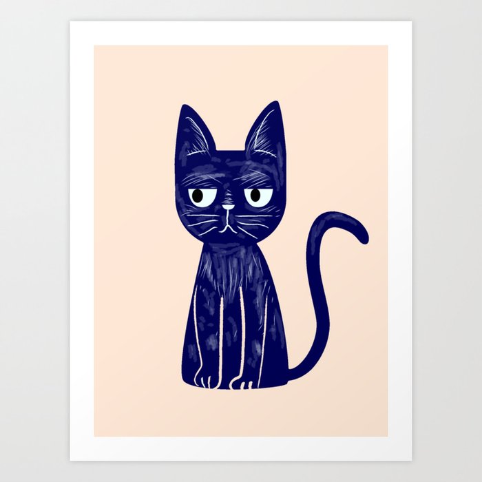 Cattitude - Unimpressed Cat Art Print