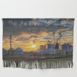 Bins and Silos at Sunset Wall Hanging