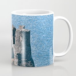 Dunluce Castle Coffee Mug | Painting, Dunlucecastle, Irish, Irelandmonument, Irishlandscape, Dunlucefortress, Medieval, Ireland, Castle, Irelandcastle 