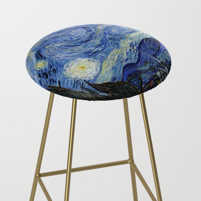 Starry Night by Vincent Van Gogh Bar Stool by artgallery ...