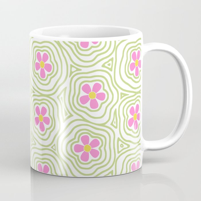 Y2K Flower Power // Groovy Green Coffee Mug