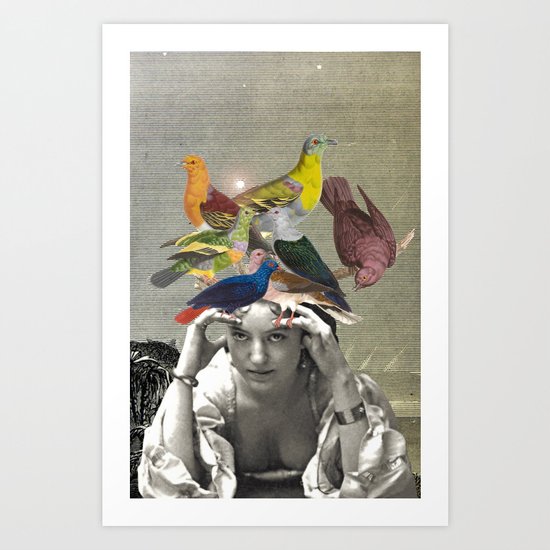 BIRD BRAINS Art Print