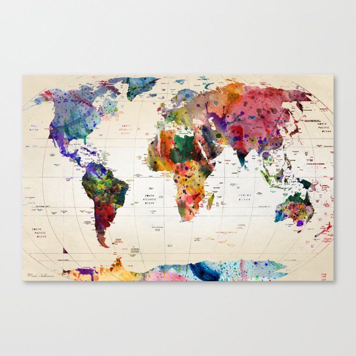 map Canvas Print