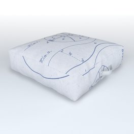 Football Patent Blue Paper Outdoor Floor Cushion