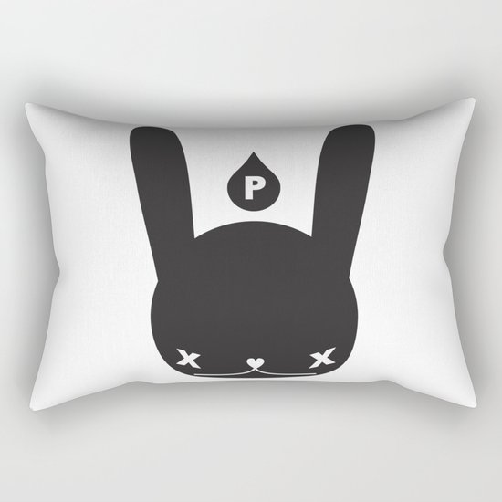 RABBIT DROPS - EDIT VERSION A Rectangular Pillow