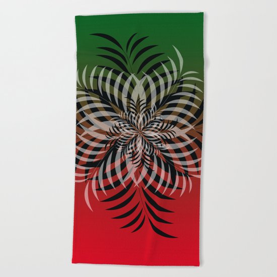 color leaf 2 Beach Towel