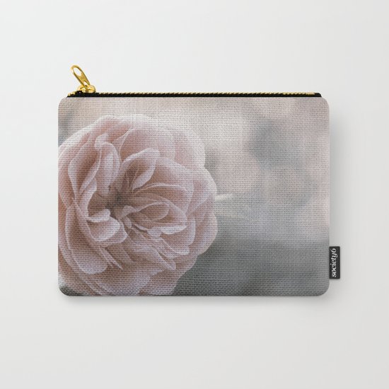 The last Roses - Pink English Rose at Backlight - Flowers Carry-All Pouch