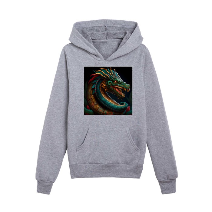 Quetzalcoatl Kids Pullover Hoodie