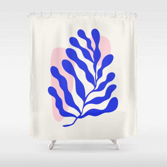 Blue Matisse Ferns Shower Curtain