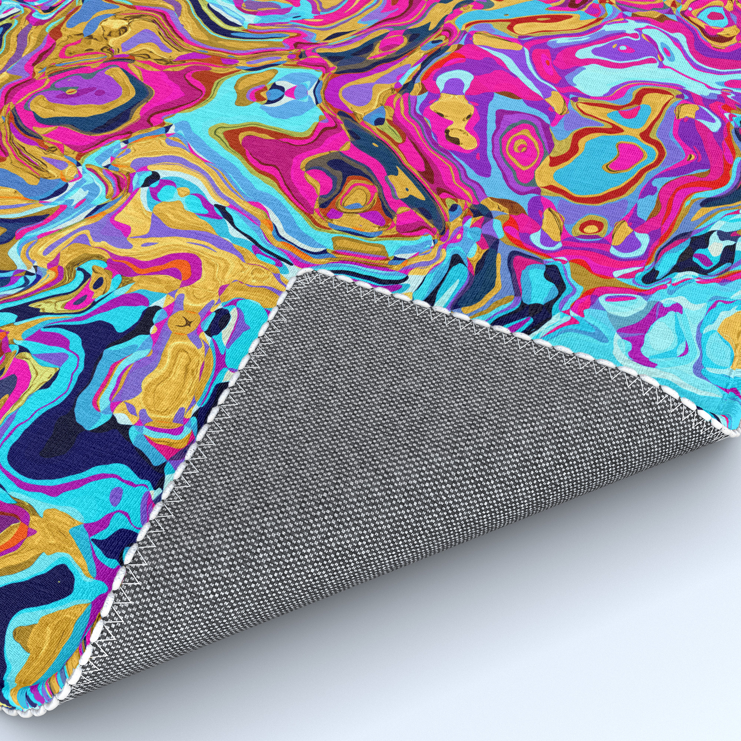 Abstract Colorful Marble Rug By Tmarchev