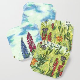 Sapphorica Creations- Woodland + Wildflower- Wildflower Field  Coaster