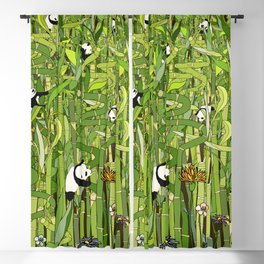 Pandas Bamboo Forest Blackout Curtain